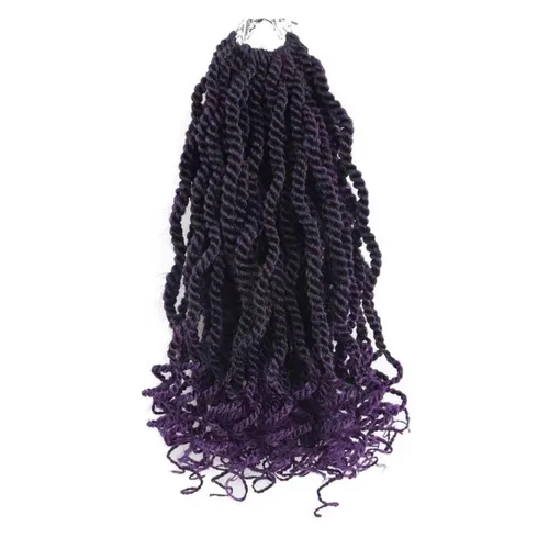 Miniatura 81 de Cabello rubio de ganchillo para mujeres negras, trenzas senegalesas onduladas de ganchillo de 12 pulgadas, trenzas kinky de ganchillo cortas 27613