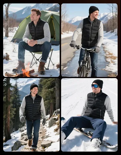 Miniatura 3 de Mens Heated Vest with 12000mAh Battery, 9 Heated Zones Lightweight Rechargeable Vest for Camping Ski Cycling