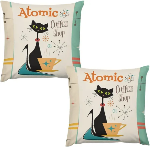 Miniatura 22 de Juego de 2 fundas de almohada florales retro de los años 70, Groovy Funky Hippie Flor Naranja Estética Boho Fundas de Almohada de 16 x 16 pulgadas