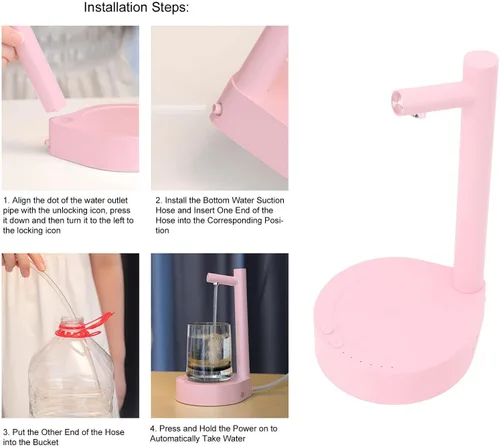 Miniatura 4 de Dispensador de botellas de agua de escritorio portátil extraíble de 6 velocidades ajustable Bomba de botella de agua eléctrica para oficina en casa