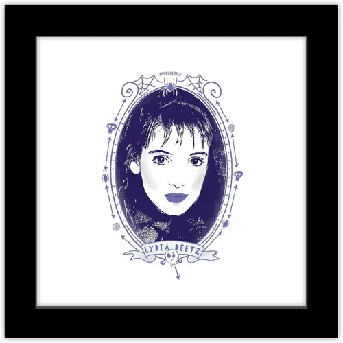 Trends International Gallery Pops Beetlejuice - Póster de pared con retrato Lydia Deetz, 12.00 x 12.00 pulgadas, versión de marco negro
