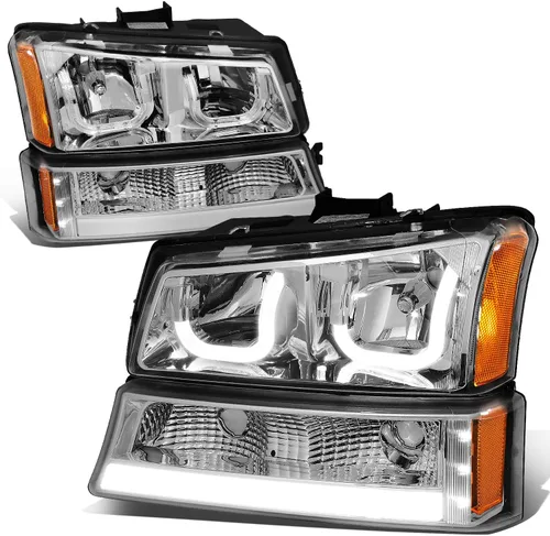 Miniatura 13 de Auto Dynasty Conjunto de faros LED DRL compatible con Chevy Avalanche Silverado 1500-3500 2003-2007, repuesto de faros delanteros laterales