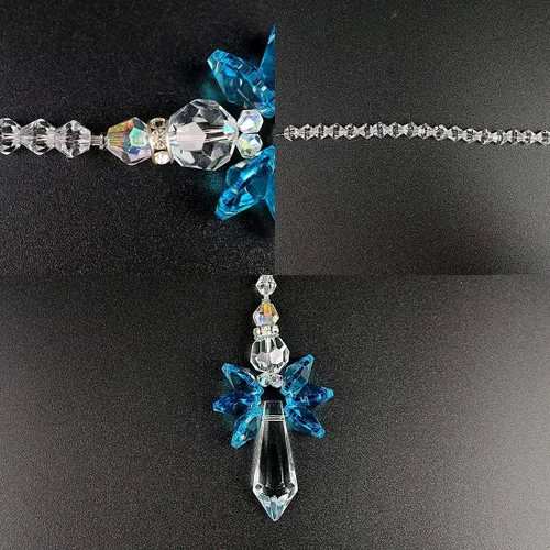 Miniatura 7 de Atrapasoles de cristal de ángel guardián arcoíris para decoración del hogar, auto, porche, decoración de porche, adorno de cristal para mamá y mujer