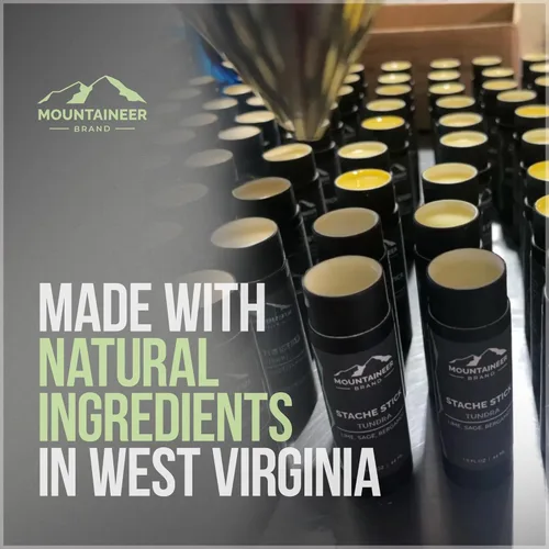 Miniatura 6 de Mountaineer Brand Stache Stick Aroma de Apalachia Hecho con ingredientes naturales West Virginia Firme y duradero Cera de bigote