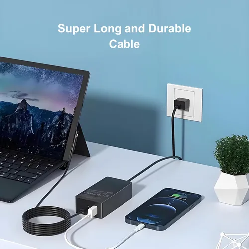 Miniatura 6 de Cargador de superficie de 65 W para Microsoft Surface Pro 10/9/8/7, Surface Laptop 6/5/4/3, Surface Book, Surface Go, adaptador de corriente