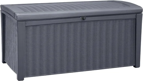 Miniatura 10 de Keter Borneo Caja de Cubierta de Resina de 110 Galones - Organización y Almacenamiento para Muebles de Patio, Cojines de Exterior, Almohadas