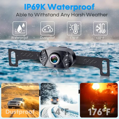 Miniatura 3 de Cámara de Copia de Seguridad con Fácil Instalación Plug-Play: Cámara de Visión Trasera HD 1080P Sin Retraso, Impermeable - Visión Nocturna Clara