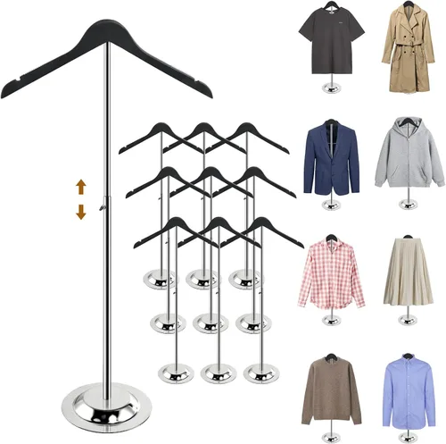 Miniatura 8 de Soporte de exhibición de camisa ajustable, soporte de exhibición de camisetas de 20-35 pulgadas de altura para vendedores, exhibición de maniquí