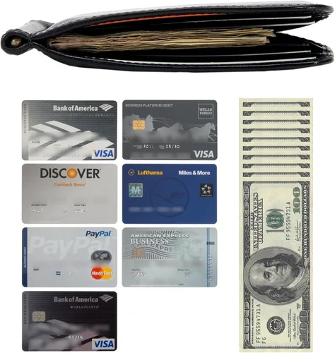 Miniatura 4 de Tony Perotti Mens Money Clip Bifold Wallet Slim Minimalist Card Case Pockets Italian Leather