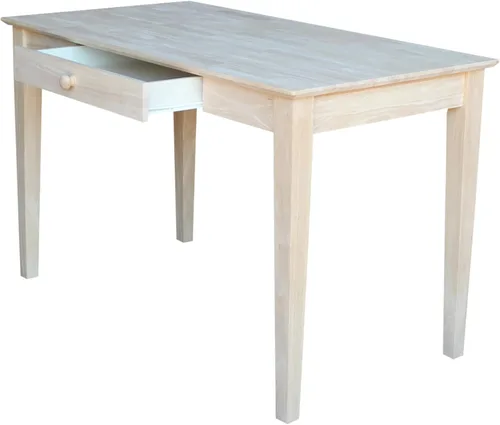 Miniatura 6 de IC International Concepts, Escritorio con cajón, madera maciza, parawood real, 48 pulgadas de ancho x 26 pulgadas de profundidad x 30 pulgadas