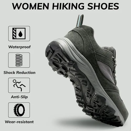 Miniatura 3 de COTTIMO Zapatos de senderismo para mujer, impermeables, cómodos, ligeros, antideslizantes, transpirables, para trabajo al aire libre