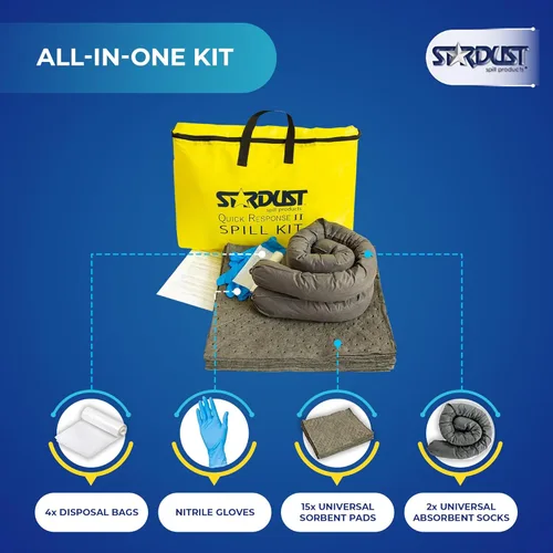 Miniatura 3 de Stardust Spill Products Kit universal para derrames – Solución compatible con OSHA para vehículos, uso industrial y de restaurantes, productos