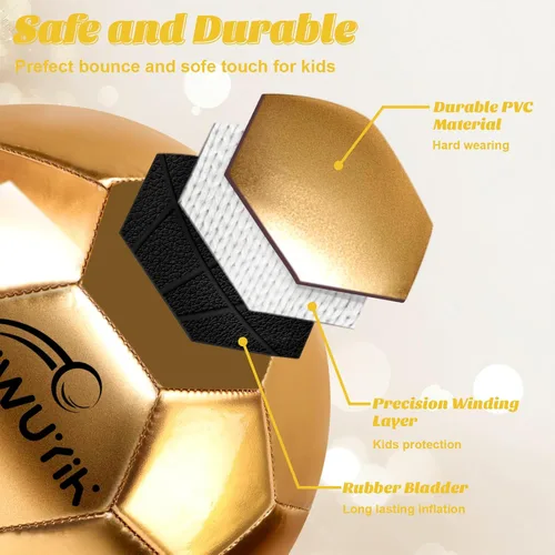 Miniatura 3 de 4Pcs Soccer Goals Set 2Pcs Soccer Nets 2x1.5ft 1Pcs Ball 1Pcs Pump Indoor Soccer Nets for Kids with Size 2 Toddler Soccer Ball Foldable Net with