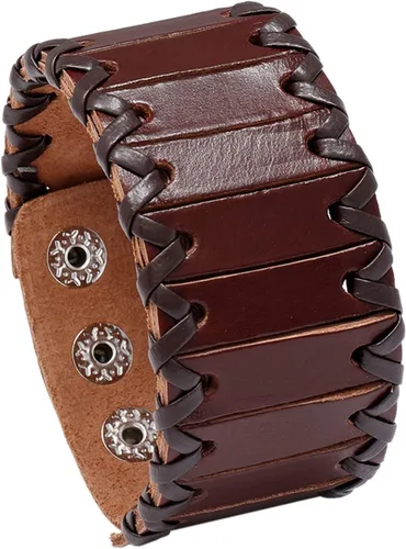 Miniatura 8 de Pulsera trenzada Punk Rock de cuero ancho