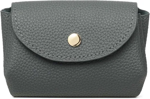 Miniatura 15 de SENDEFN Carteras pequeñas para tarjetas de crédito para mujer, llavero de cuero con bloqueo RFID, bolsillo con cremallera de tres pliegues, monedero