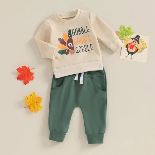 Miniatura 147 de Adobabirl Conjunto de sudadera y pantalones de Halloween para bebé, sudadera y pantalones con parche de calabaza para Halloween, otoño, ropa de bebé