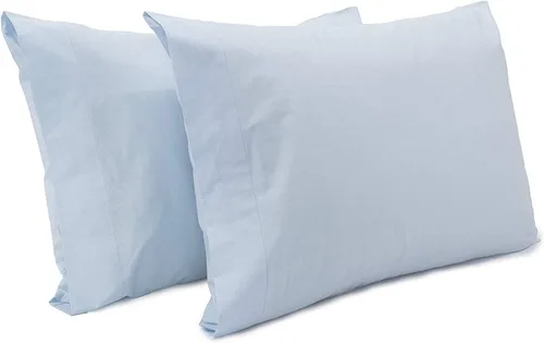 Miniatura 3 de Superity Linen Fundas de almohada de tamaño estándar, cerramiento abierto, paquete de 2, 100% algodón suave y cómodo, color azul