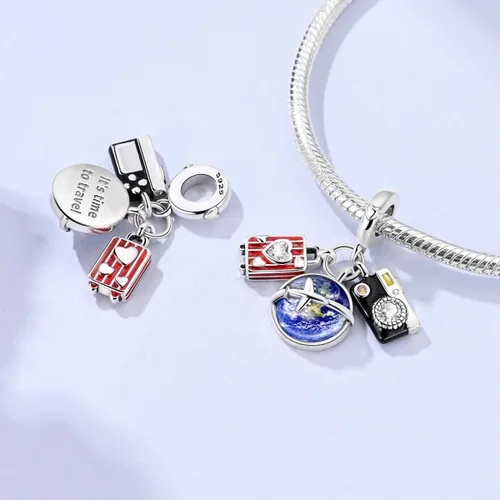 Miniatura 163 de Hapour Dijes de plata de ley 925 para pulseras, collar, joyería europea, colgante de cuentas para mujeres y madres
