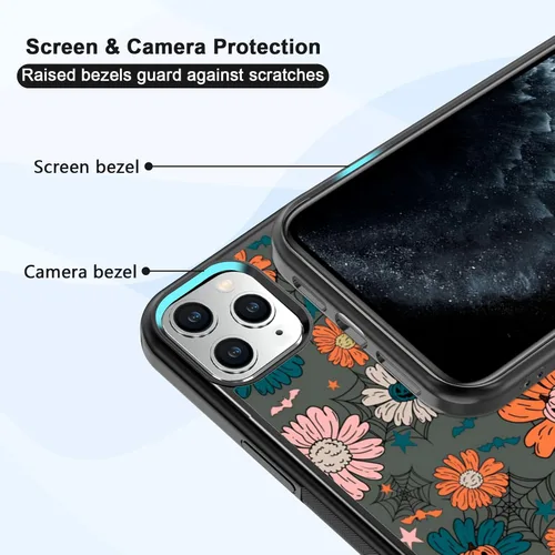 Miniatura 2 de Funda para iPhone 11 Pro Max, funda protectora de poliuretano termoplástico (TPU) a prueba de golpes, diseño de cabeza de calabaza, diseño de araña