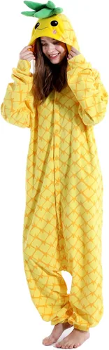 vavalad Disfraces de piña para adultos, pijamas de una pieza, piña, fruta y piña, regalos para mujeres y hombres