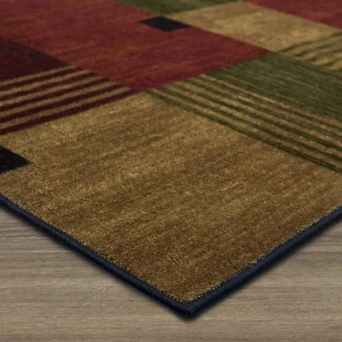 Miniatura 8 de Mohawk Home Alliance - Alfombra geométrica moderna de 1 pies 8 pulgadas x 2 pies 10 pulgadas, color rojo, perfecta para sala de estar, comedor