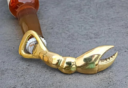 Miniatura 6 de Ebros Gift Latón macizo náutico marino cajún criolla garra de langosta mano soda cerveza tapa abridor de tapas costero mariscos océano mar animal