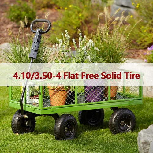 Miniatura 6 de Ruedas para Carrito Gorila de 10" con Neumático Sólido y Sin Pinchazos 4.10/3.50-4 para Camión de Mano, Carretilla, Carretón de Jardín, Carro - 2