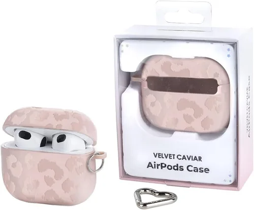 Miniatura 6 de Velvet Caviar Funda compatible con AirPods de tercera generación con llavero – Lindas fundas protectoras duras para AirPod 3 para mujer – Estampado