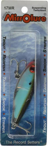 Miniatura 3 de MirrOLure Mirrolure 17 Mr Mirrodine Suspend Twitchbait Silver 25 8 in 3 Oz Rojo Bk/Blanco/Plata