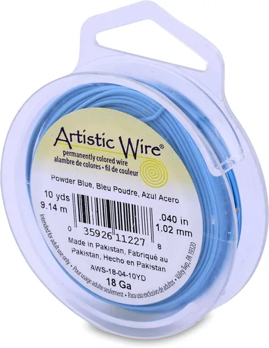 Miniatura 89 de Artistic Wire, alambre para manualidades de calibre 22 bañado en plata, resistente a las manchas, color cobre, blanco, 9,1 m