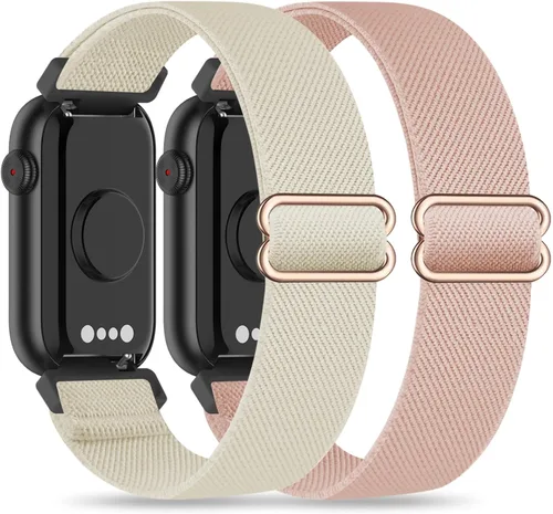 Miniatura 12 de Paquete de 2 bandas elásticas de nailon de 0.63 pulgadas compatibles con FITVII HM08/MorePro HM08/Amzhero-Runfit D26/KALINCO Slim Fitness Tracker