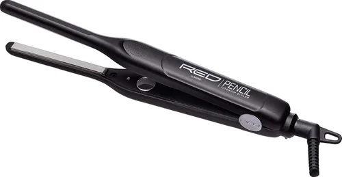 Miniatura 2 de RED by KISS Lápiz de titanio plancha plana de 3/10 pulgadas – Borde ultra preciso y estilo de corte Pixie, calor máximo de 450 °F, sin