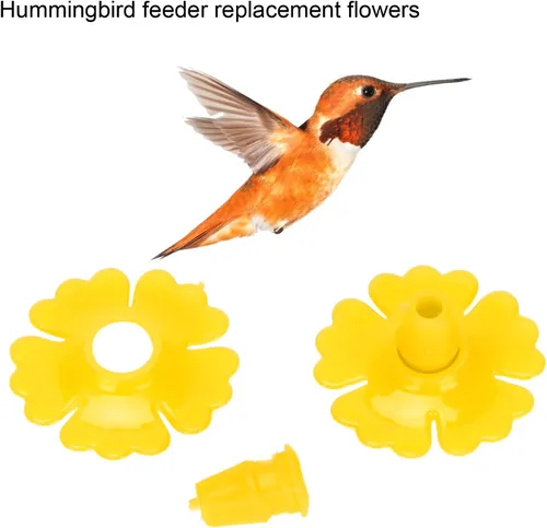 Miniatura 7 de 30 comederos para colibríes, repuesto para comedero de colibríes, repuesto de puerto de alimentación de flores, puertos de alimentación de pájaros