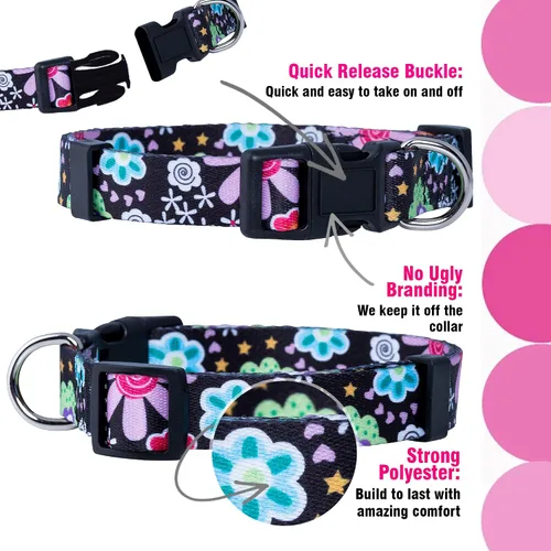 Miniatura 4 de Native Pup Collar de flores para perro, ajustable, pequeño, mediano y grande, linda chica para verano, primavera, bonito accesorio esencial