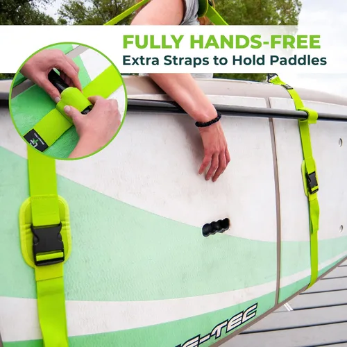 Miniatura 4 de Gradient Fitness Correa de hombro para kayak/tabla de remo, tabla de surf Correa de transporte de SUP manos libres para tablas de todos