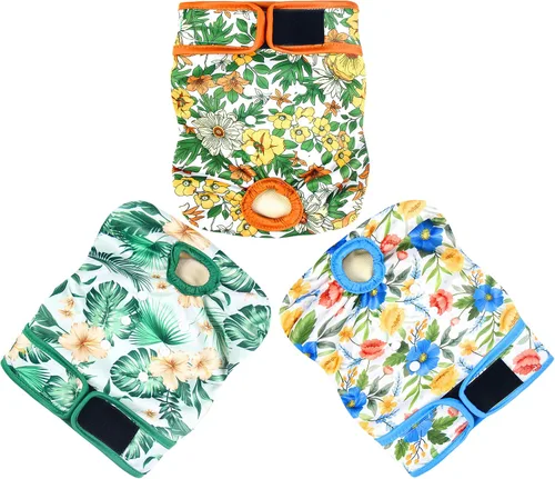Miniatura 2 de Langsprit - Pañales lavables para perro hembra, sin fugas, reutilizables, para perritas en período, calzones altamente absorbentes con broches a