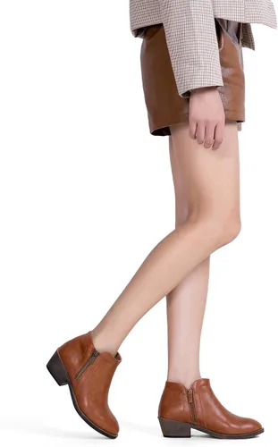 Miniatura 5 de Jeossy Botas de tobillo clásicas 9618 para mujer, botas de tacón grueso sin cordones para mujer