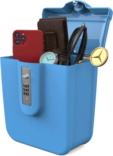 Miniatura 11 de Caja de seguridad para vacaciones en la playa, artículos esenciales de crucero, caja de seguridad de combinación, caja fuerte portátil pequeña