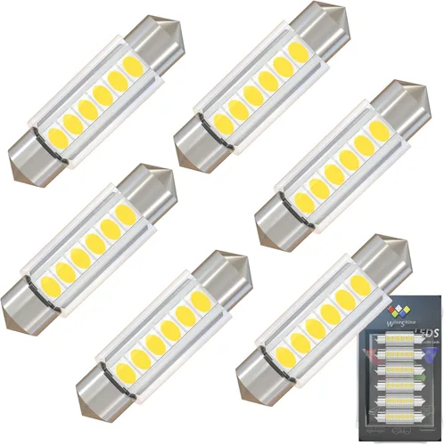 Miniatura 11 de Bombilla LED Festoon C5W de 38mm 39mm DE3425 DE3423 Bombillas LED Ámbar Amarillo Festoon 6418 6411 6423 Bombilla LED DC 12V para Luces Interiores