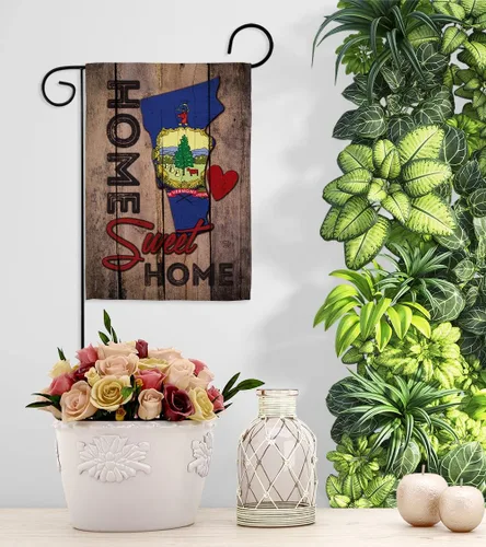 Miniatura 9 de FK191153-BO Vermont Sweet Home Americana States - Juego de banderas decorativas para casa y jardín, con asta de bandera, multicolor