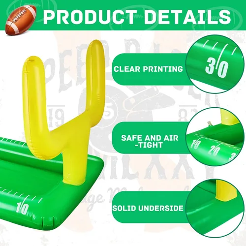 Miniatura 3 de Paquete de 2 enfriadores inflables de campo de fútbol, decoración de fiesta de fútbol, barra inflable para servir hielo para suministros de fiesta
