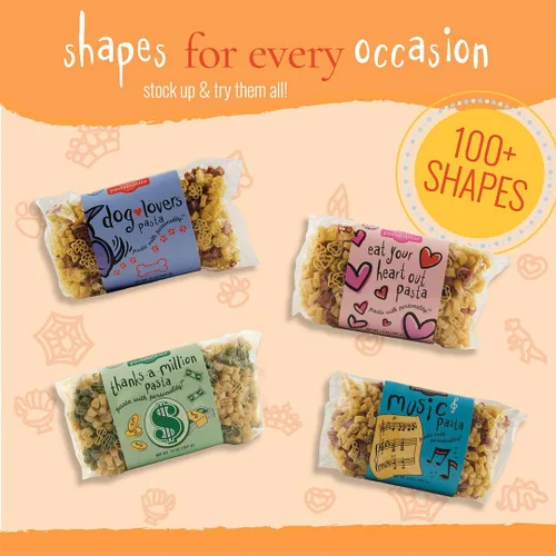 Miniatura 3 de Pastabilities Pasta con forma divertida para niños, sopa de fideos de dinosaurio, divertido dinosaurio con mezcla de sopa temática animal, pasta