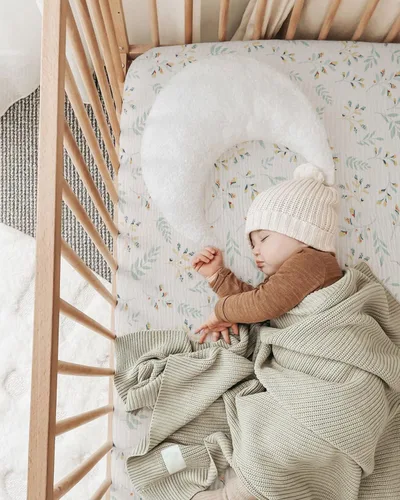 Miniatura 154 de Blissful Diary Sábanas de muselina para cuna para niñas, sábana de bebé de algodón suave bohemio para colchón de cuna estándar de 52 x 28 pulgadas