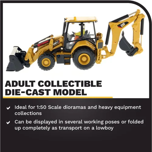 Miniatura 3 de Diecast Masters Caterpillar 420F2 It Retroexcavadora Cargadora Serie High Line Vehículo