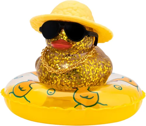 Miniatura 40 de wonuu Accesorios para automóvil, patos de goma, decoraciones de tablero de patos de goma, accesorios rosados, decoración de coche, patos