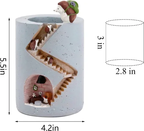 Miniatura 6 de Segreto - Macetas creativas para plantas de erizo, macetas de resina, jarrones para decoración del hogar para suculentas, flores, cactus, decoración