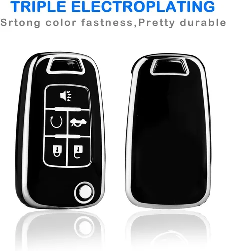 Miniatura 58 de XIYANG TRADE Funda para llavero Chevy con llavero, funda de TPU suave para llave de protección completa para Camaro Cruze Equinox Malibu Impala