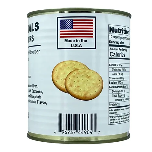 Future Essentials Pilot - Galletas de pan #2.5 (1 lata) – 12 porciones de alimentos de supervivencia de emergencia | 30 años de vida útil