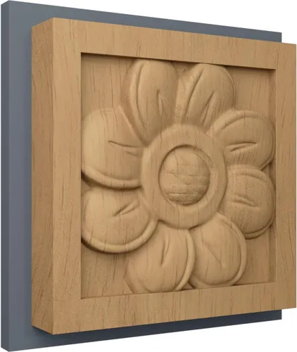 Miniatura 5 de Ekena Millwork ROS03X03X00SFCH Roseta cuadrada pequeña de girasol, 3 pulgadas de ancho x 3 pulgadas de alto x 5/8 pulgadas de largo, cereza