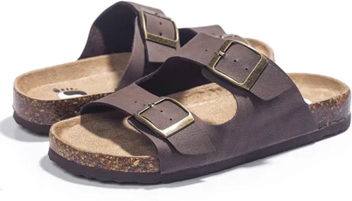 Miniatura 7 de FITORY Sandalias con purpurina para niños y niñas, pantuflas de corcho con correas ajustables para niños pequeños y niños grandes